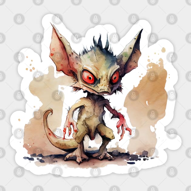 Cute Horror Icon Chupacabra Sticker by artsyindc